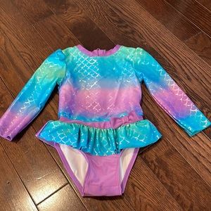 Long sleeve one piece bathing suit -swim suit 2t girls